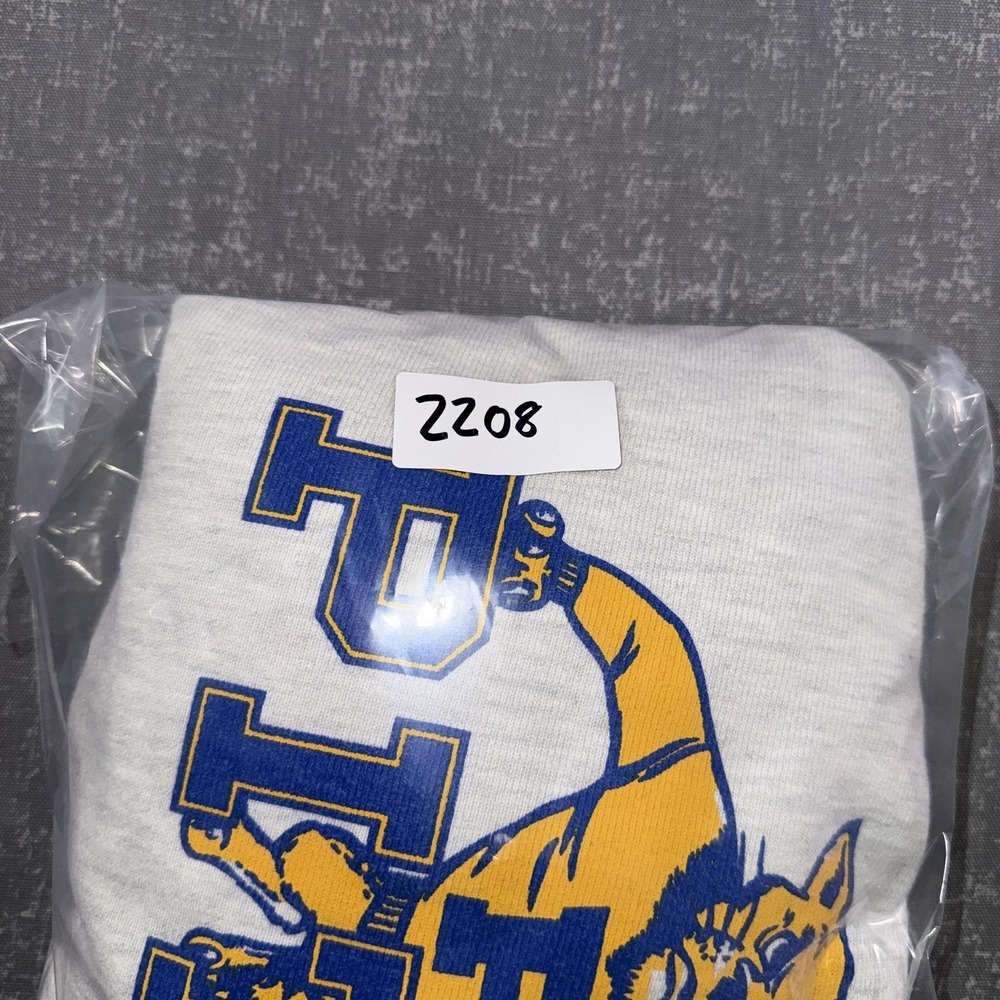 PITT Sweatshirt Mens XL Gray Pittsburgh Champion Reverse Weave Cropped Pullover - Picture 8 of 8